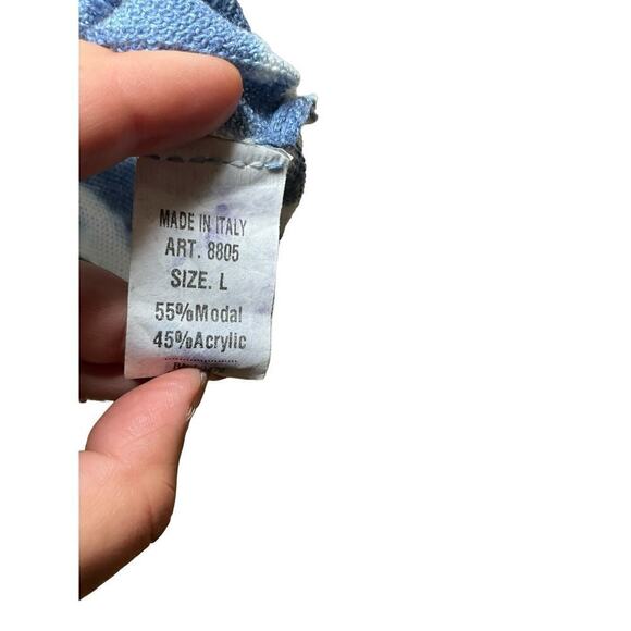 Angela Blouse Top Women's SZ L Multicolor Tie Dye 1/4 Sleeve Crew Neck Knitted - Picture 4 of 6